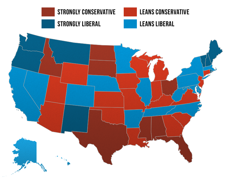 State Courts Ideology Map